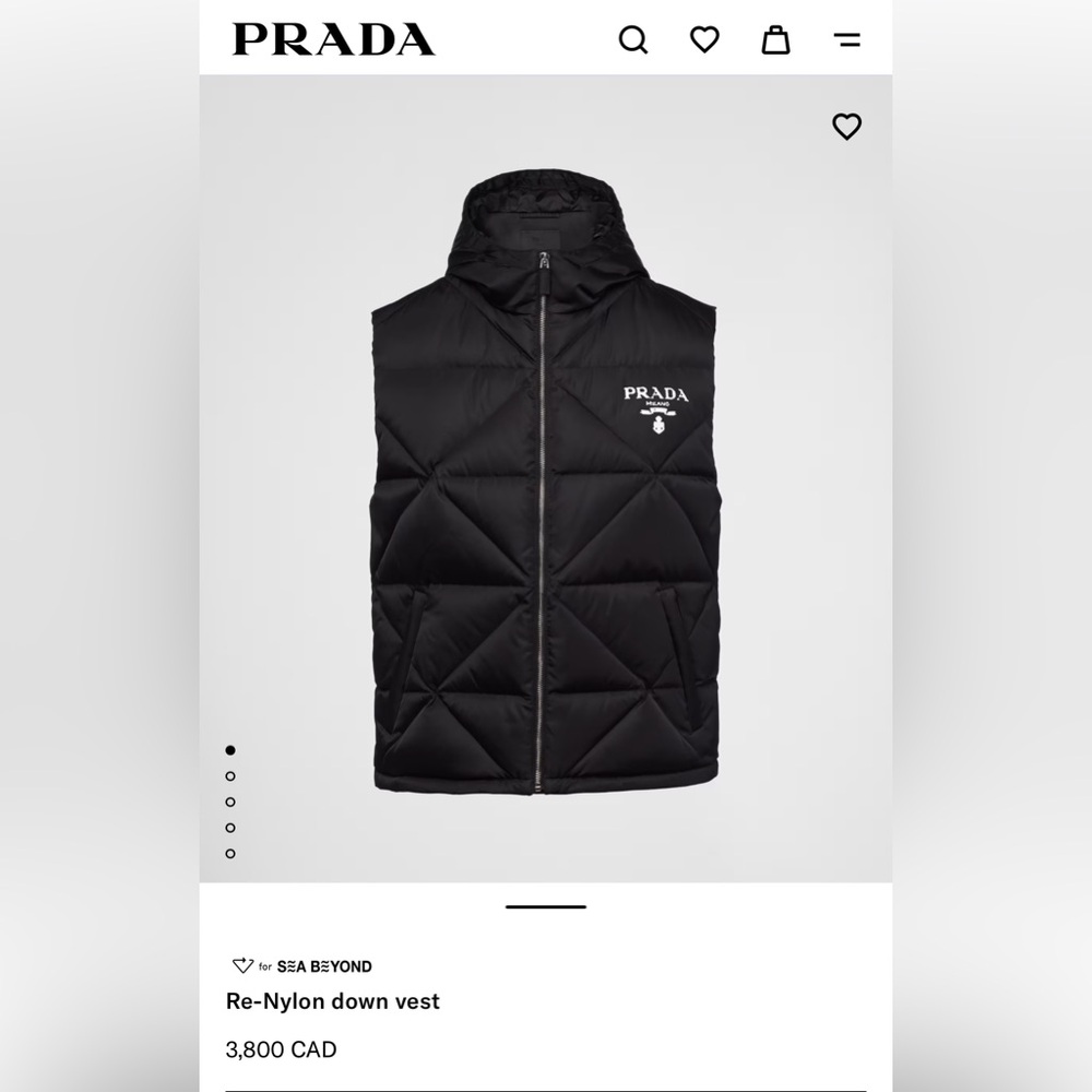 **GENUINE AUTHENTIC PRADA Down Vest** EUC - Picture 15 of 15